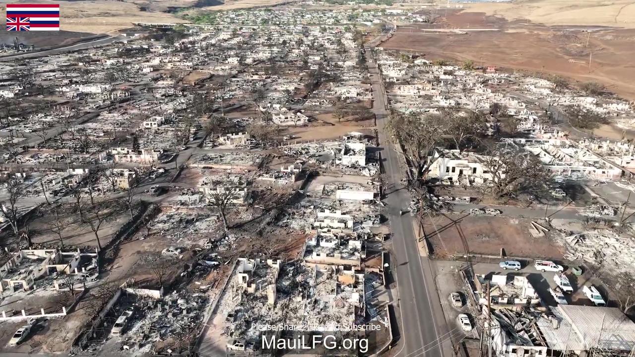 DAY AFTER FIRE FOOTAGE 4K Drone Lahaina Maui - One News Page VIDEO