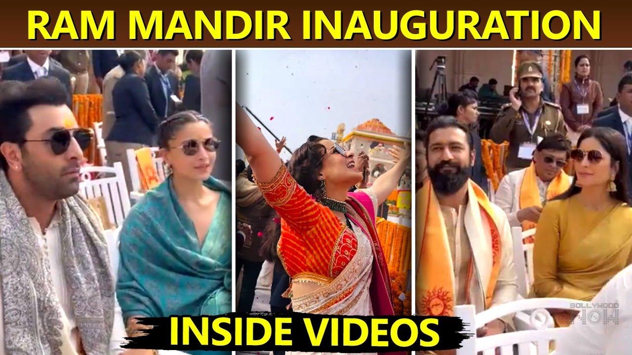 Inside Videos: Ram Mandir Inauguration Katrina, Alia, Kangana, Ranbir and More
