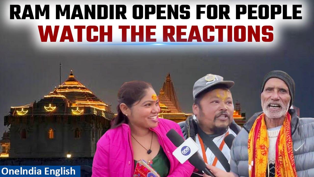 Ayodhya Ram Mandir: Reaction of the devotees in queue on the first day of temple opening | Oneindia
