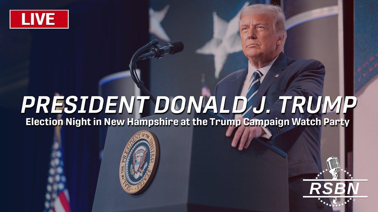 LIVE: Election Night in New Hampshire at the Trump Campaign Watch Party - 1/23/24