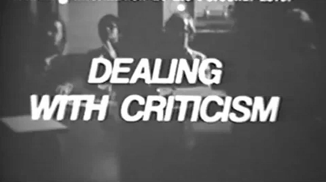 Dealing with Criticism - Getting Along with Co-Workers