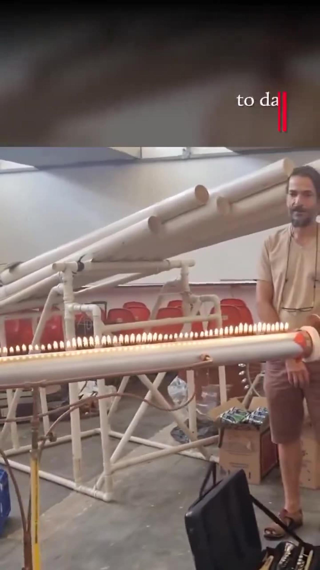 THIS TRUMPET PLAYER USES FIRE TO CREATE One News Page VIDEO