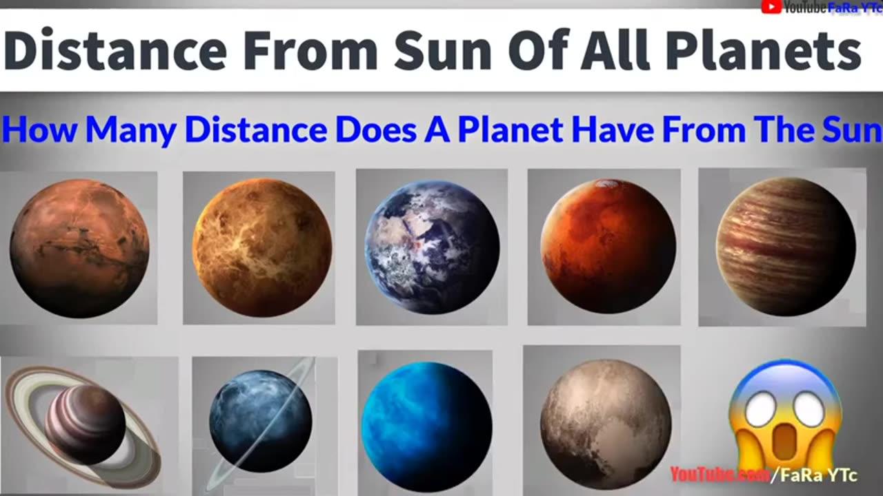 Distance From Sun Of All The Planets - One News Page VIDEO