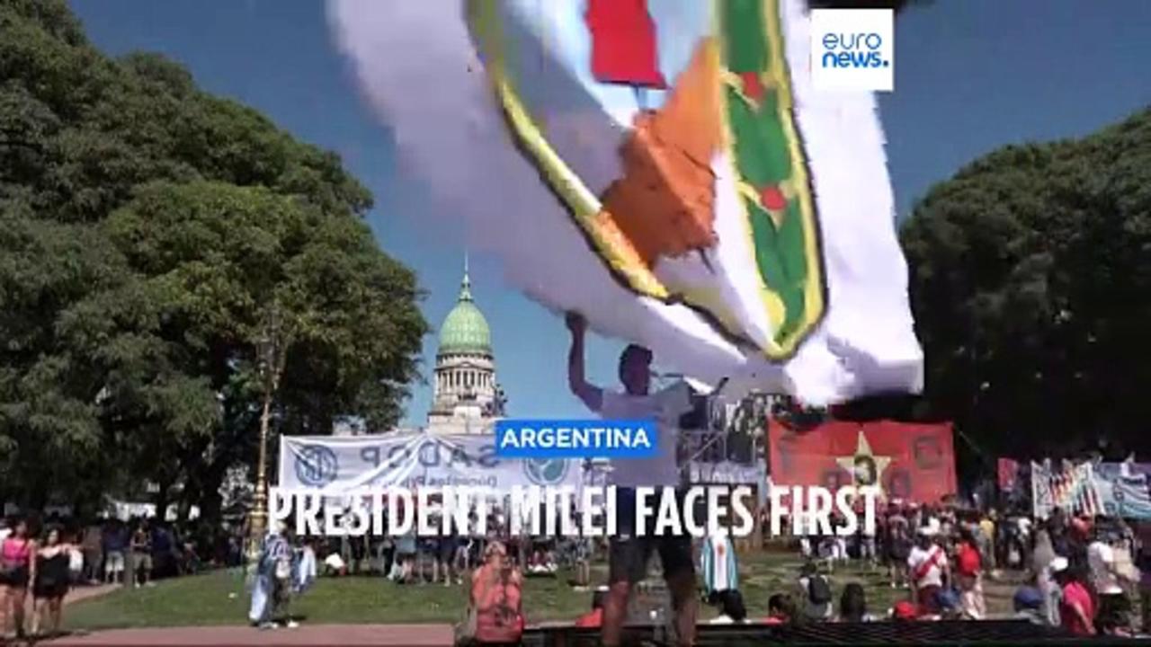 Argentina's Milei faces nationwide strike against his 'mega-decree' labour reforms