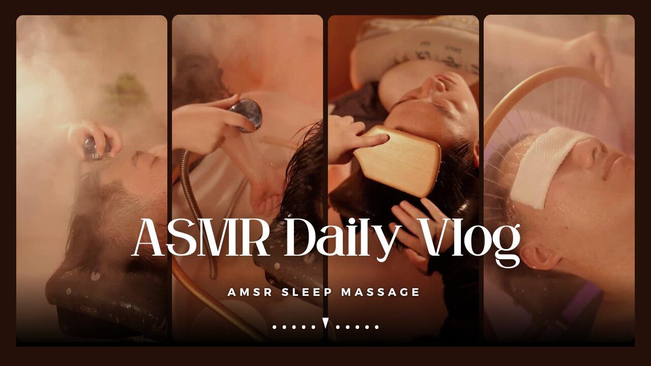ASMR Sleep Massage | ASMR Head Massage | Strong Massage Vlog 12