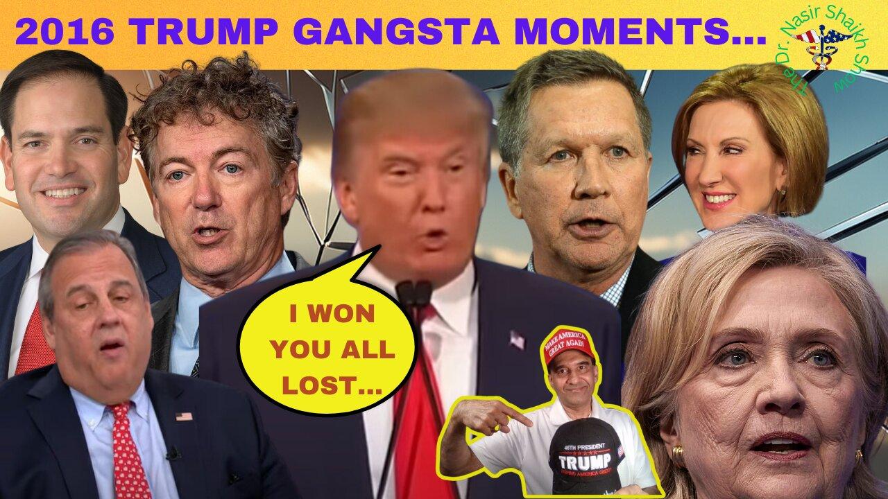 A FEW MOMENTS DONALD TRUMP GANGSTA MOMENTS From 2016 Election
