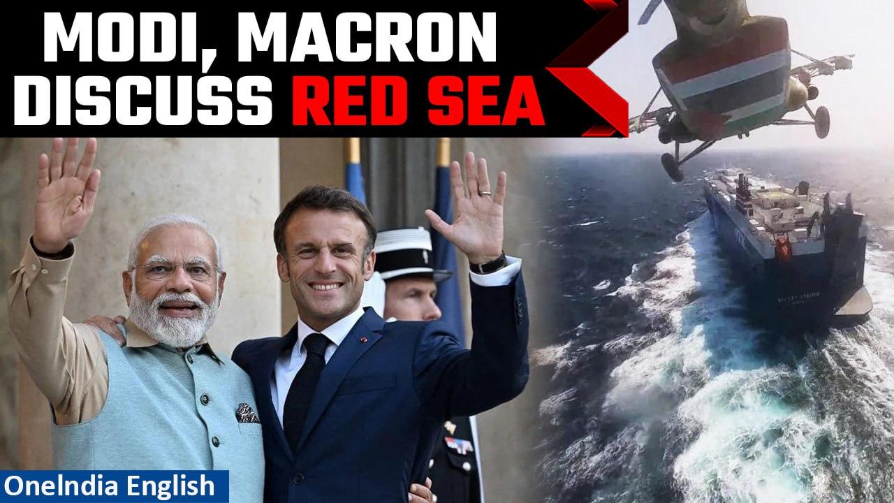India-France Talks: Modi and Macron Address Red Sea Conflict and Maritime Disruptions |Oneindia News
