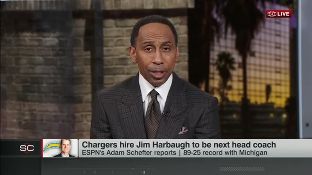 Stephen A. reacts to Jim Harbaugh becoming the Chargers new coach_ _SMART MOVE