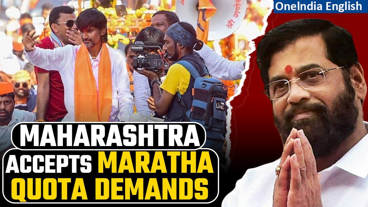 Maratha Quota leader ends protest as Maharashtra CM Eknath Shinde accepts demands | Oneindia News