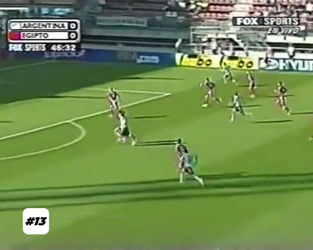 Day #13 | Messi 13th goal | Argentina U20 vs Egypt U20 (6/14/2005)