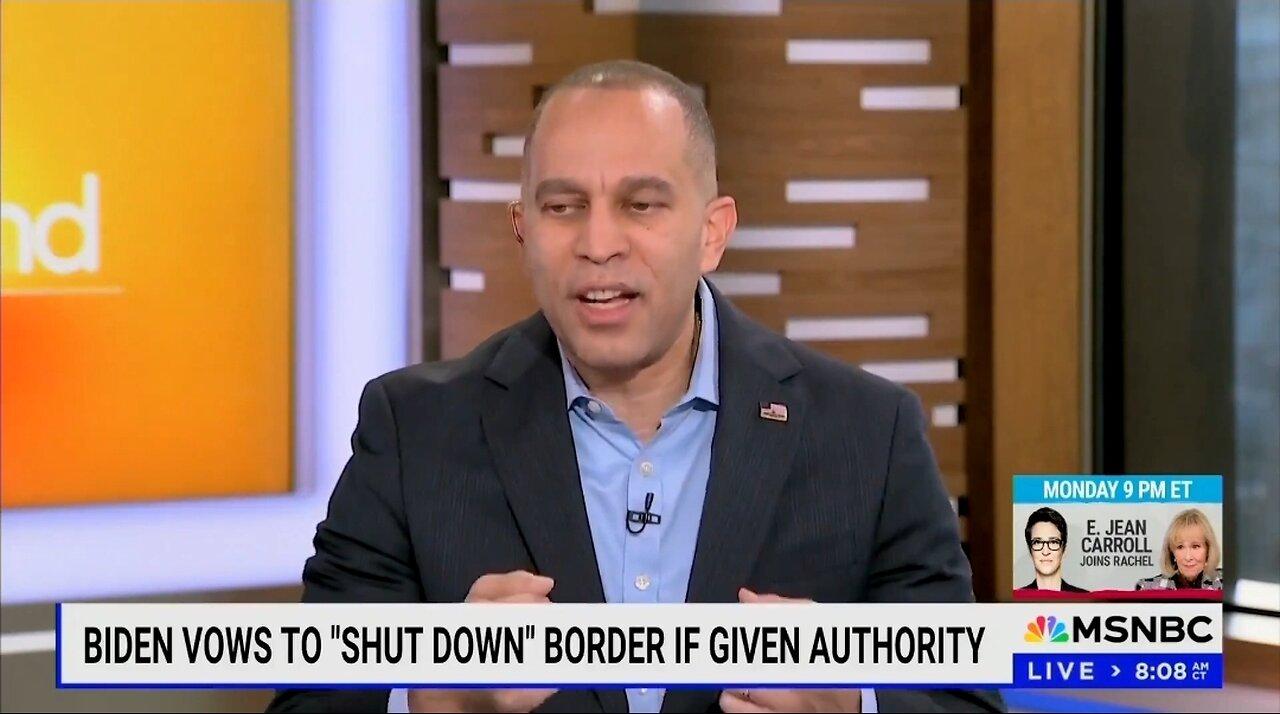 Dem Rep Jeffries REFUSES To Say Dems Want The Border Shut Down