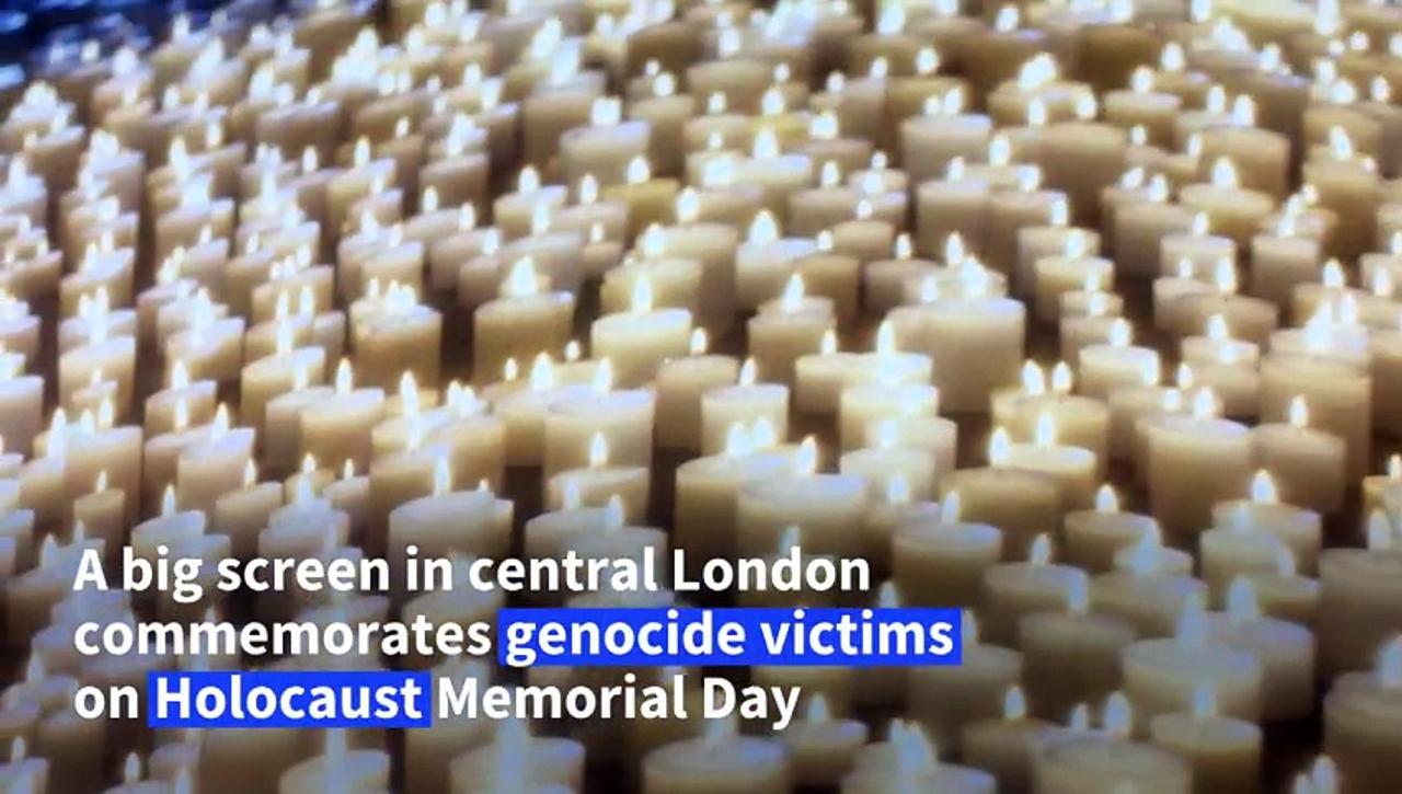 London lights up to mark Holocaust Memorial Day