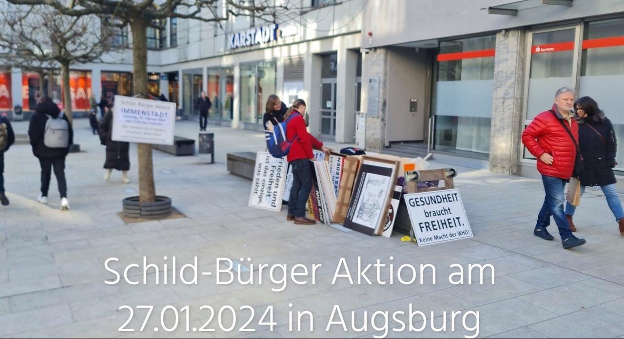 Schild-Bürger Aktion in  Augsburg 27-01-2024