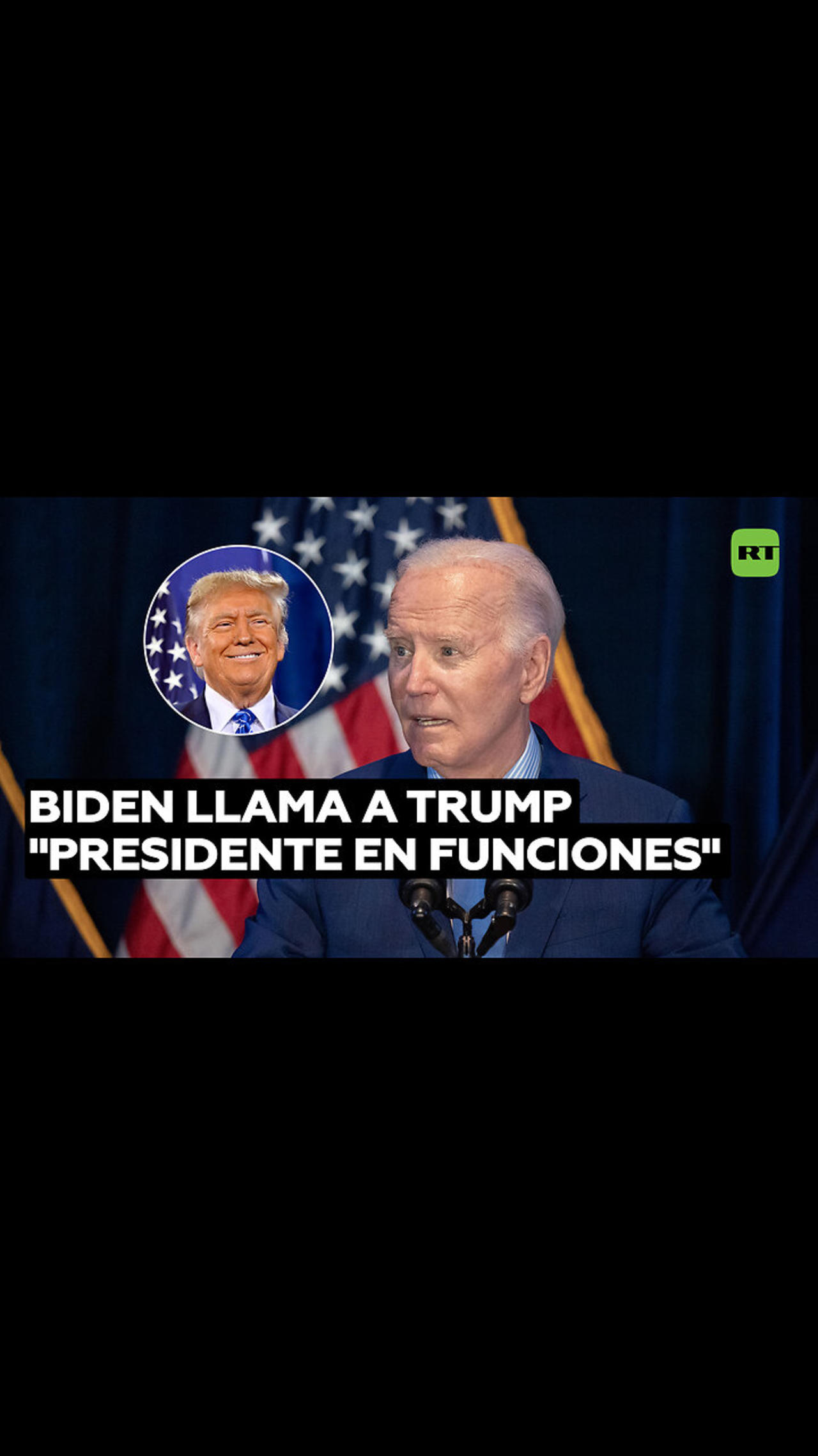Biden llama a Trump "presidente en funciones"