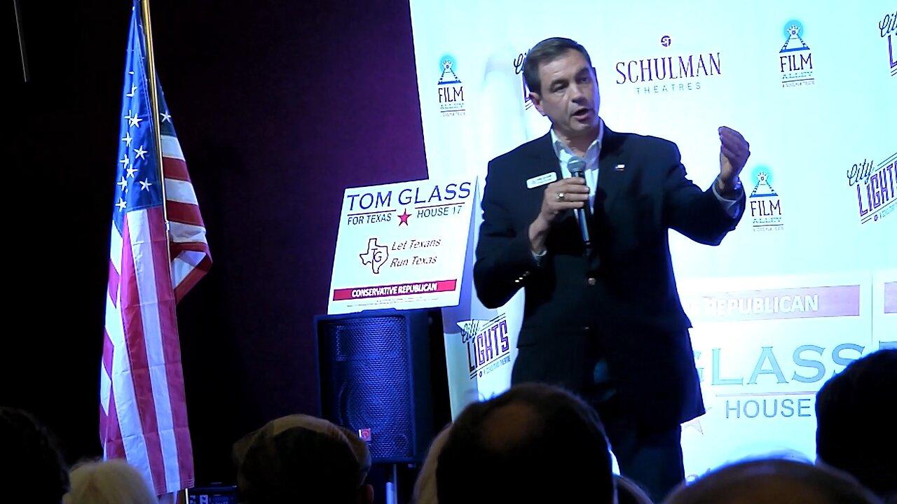 Ken Paxton and Tom Glass at Paxton Rally for Tom Glass