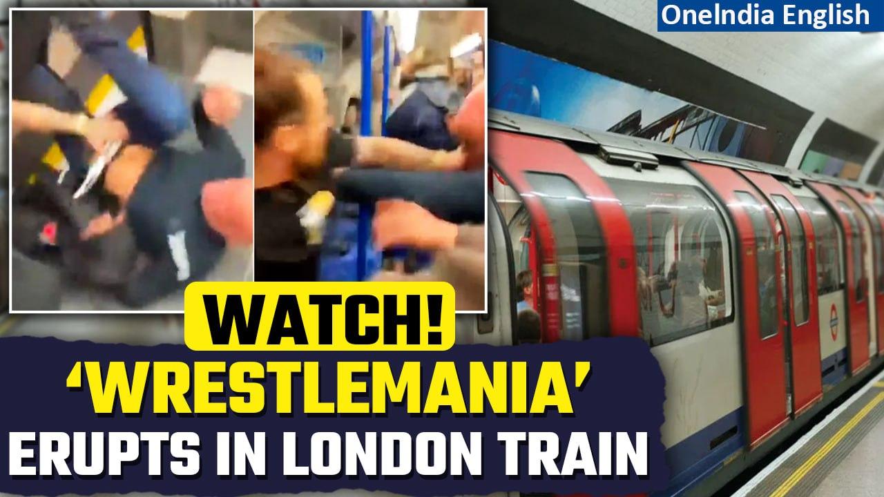 #Viral | Fight Erupts Inside a Crowded London Train, Netizens Label ‘Wrestlemania’| Oneindia News