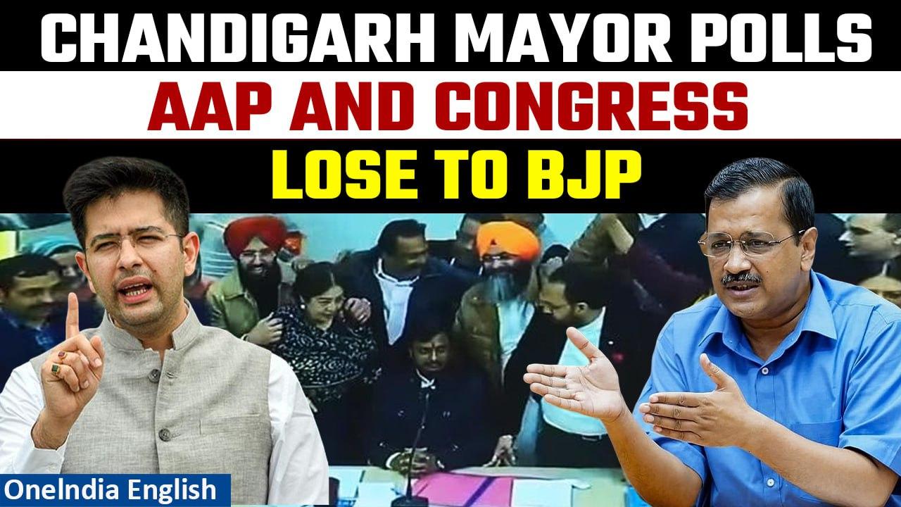 Chandigarh mayor polls: AAP-Congress allege vote tampering, share video | Watch | Oneindia