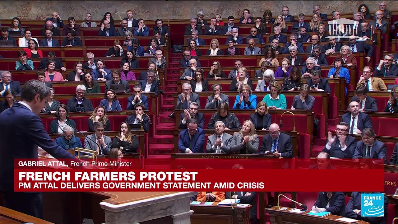 REPLAY: French PM delivers government statement amid farmers protest crisis