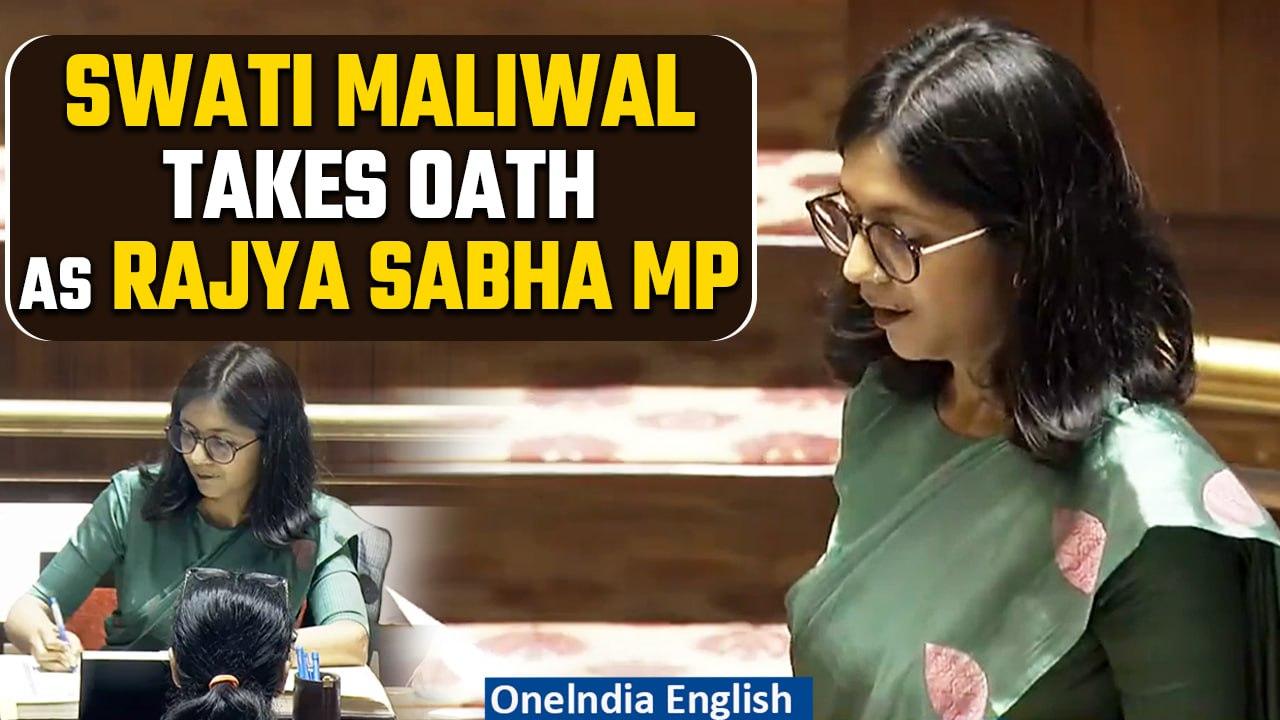 Former DCW chief Swati Maliwal takes oath as a Rajya Sabha Member of AAP| Oneindia News