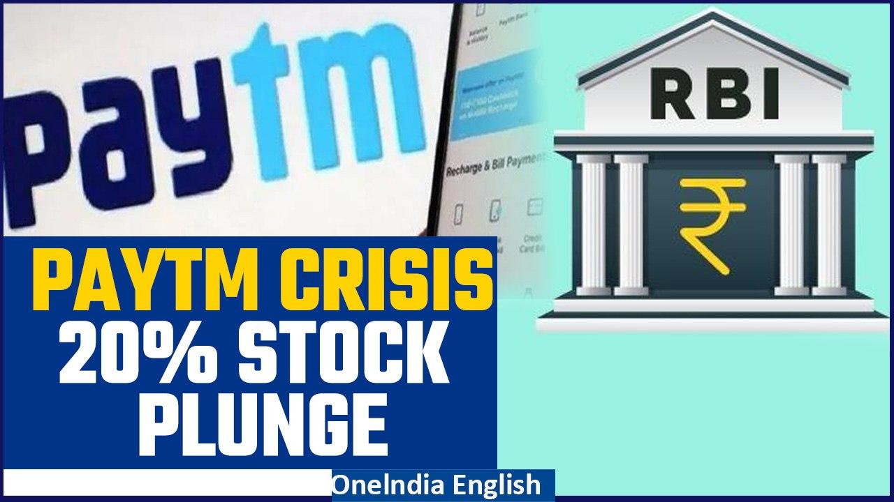 Paytm Shares Plunge 20% After RBI Restrictions on Payments Bank | Oneindia News