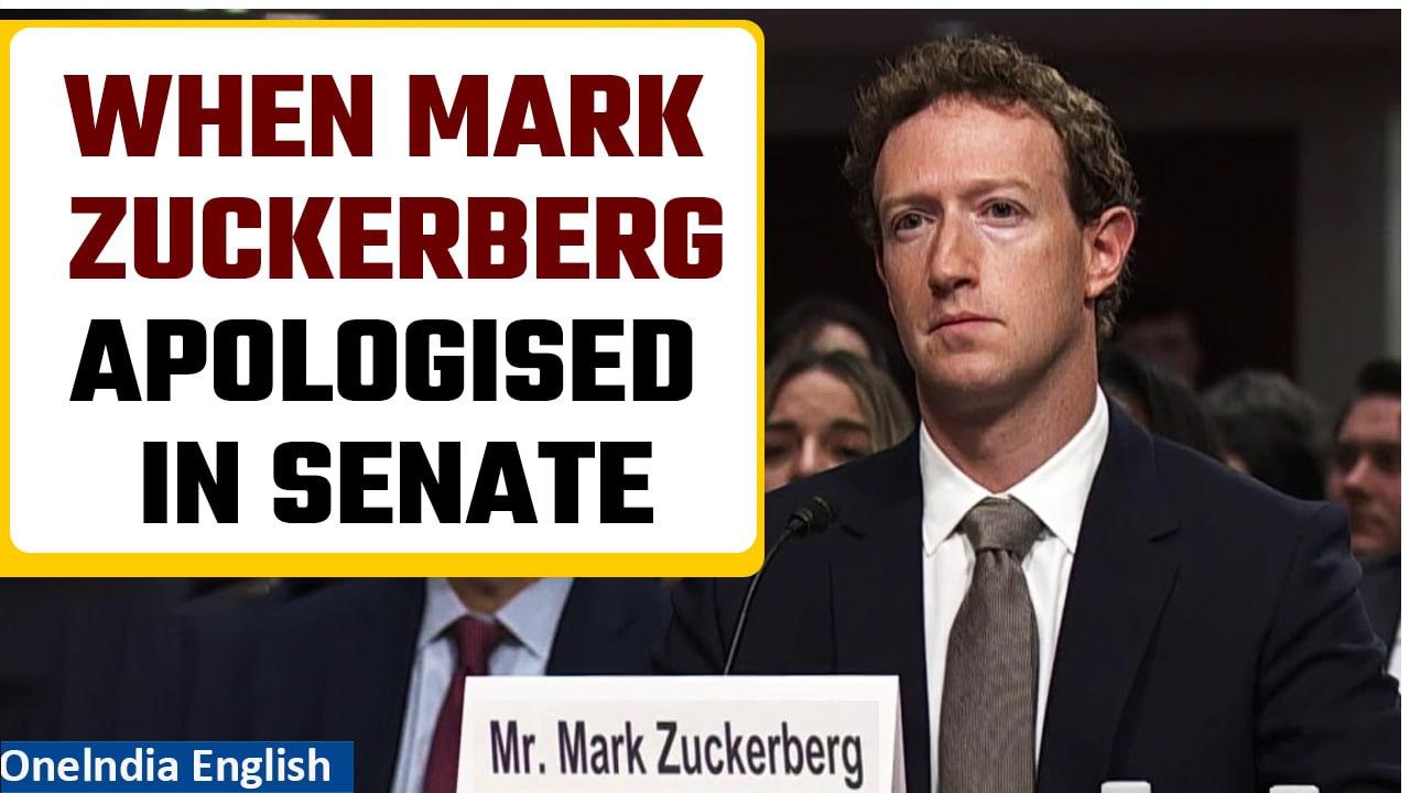 Mark Zuckerberg apologises to families of online harm victims in Senate hearing | Oneindia News