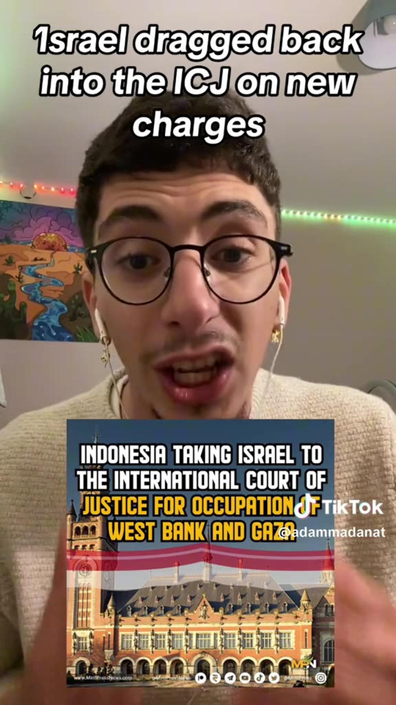 Indonesia taking Israel to the International Court of Justice for Occupation of West Bank and Gaza