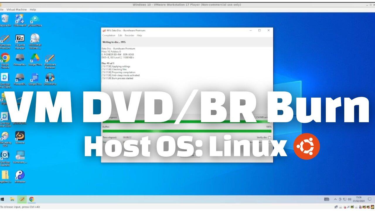 Burn A DVD/Blu Ray In Linux Via Windows VM