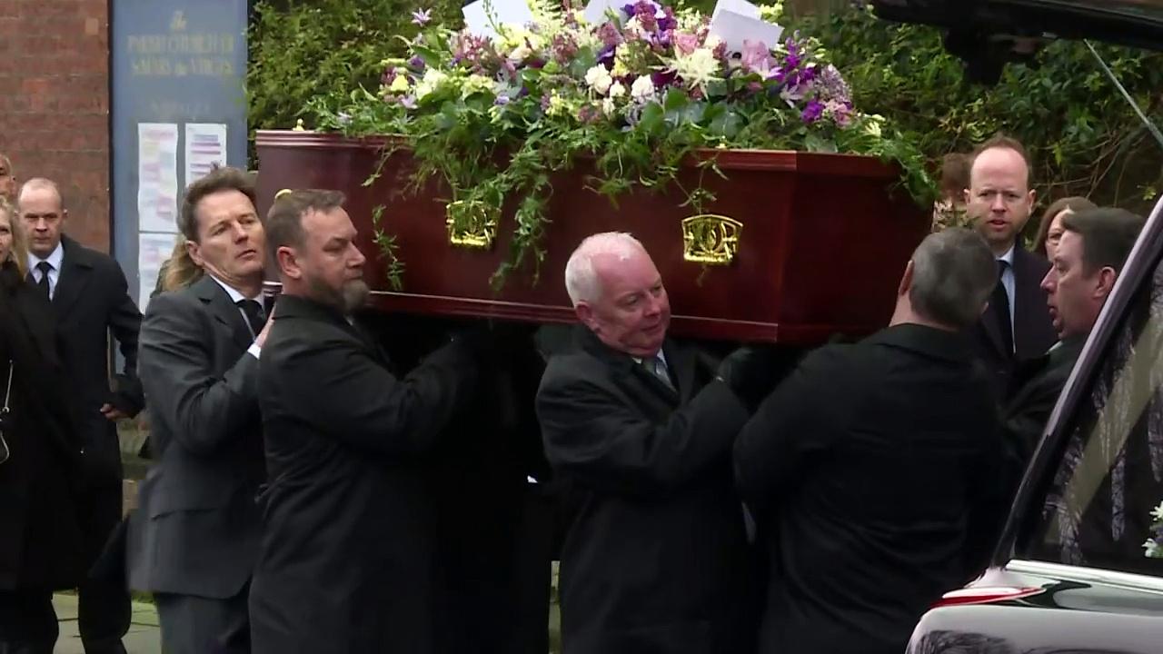 Kate Garraway arrives at funeral of husband Derek Draper