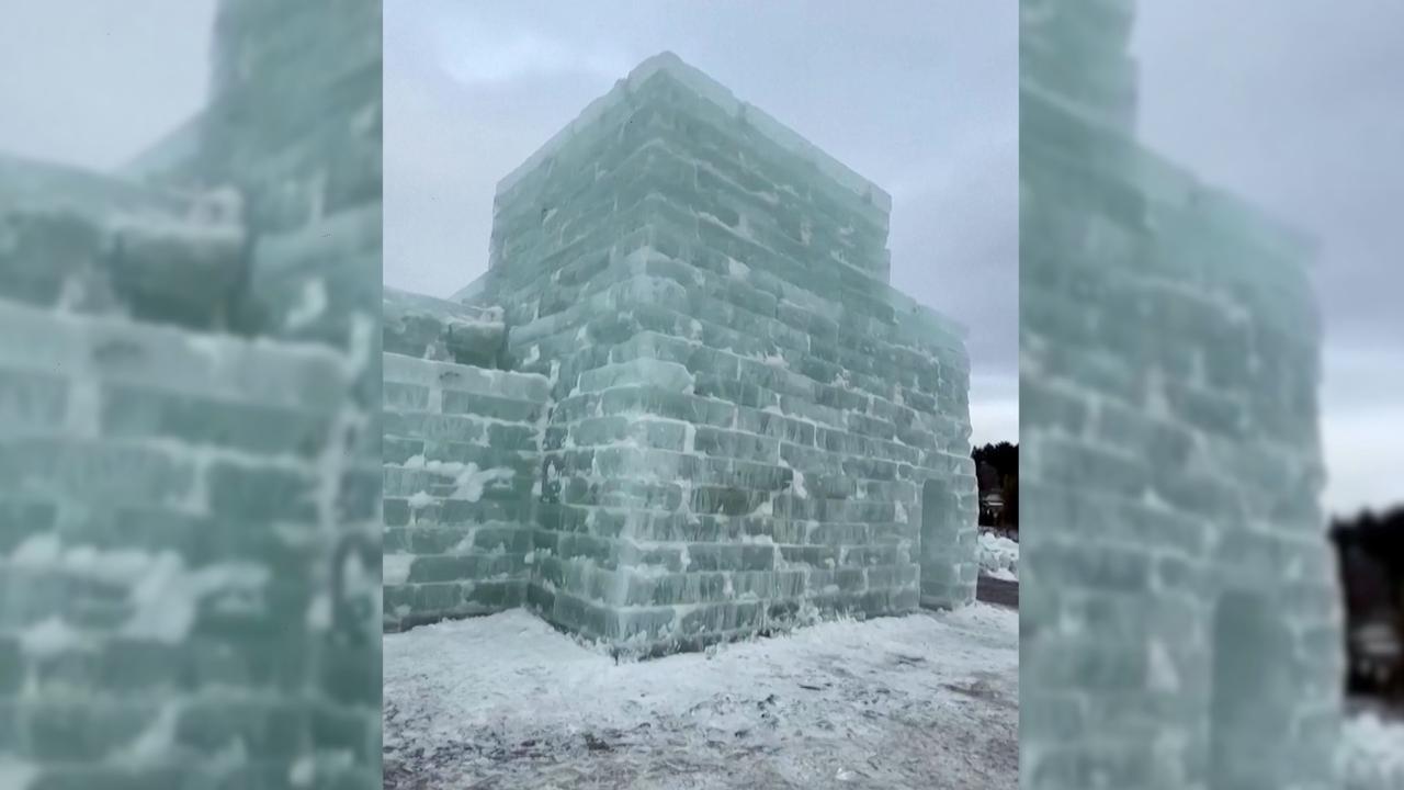 Upstate New York Unveils Icy Palace Ahead of Winter Carnival