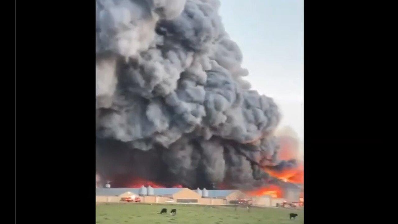 Bryan, Texas - Massive Fire At Feather Crest Farm Chicken Plant