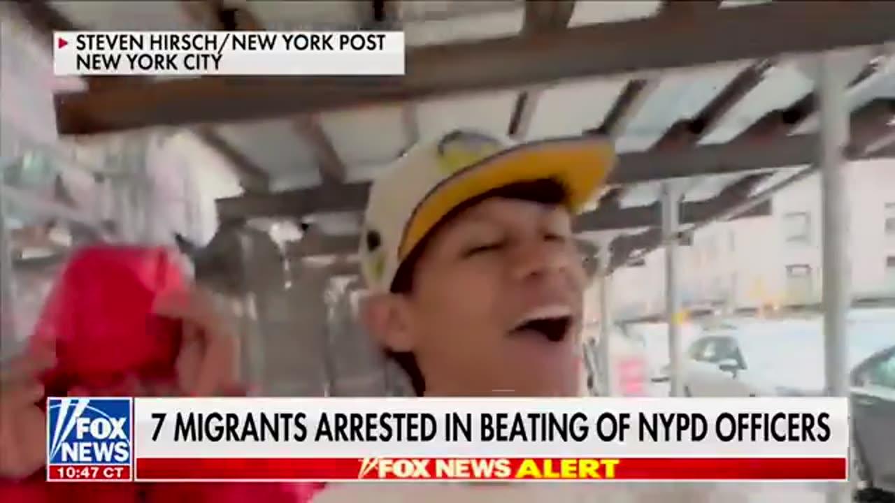 SEVEN IMMIGRANTS ARRESTED IN BEATING OF NYPD OFFICERS