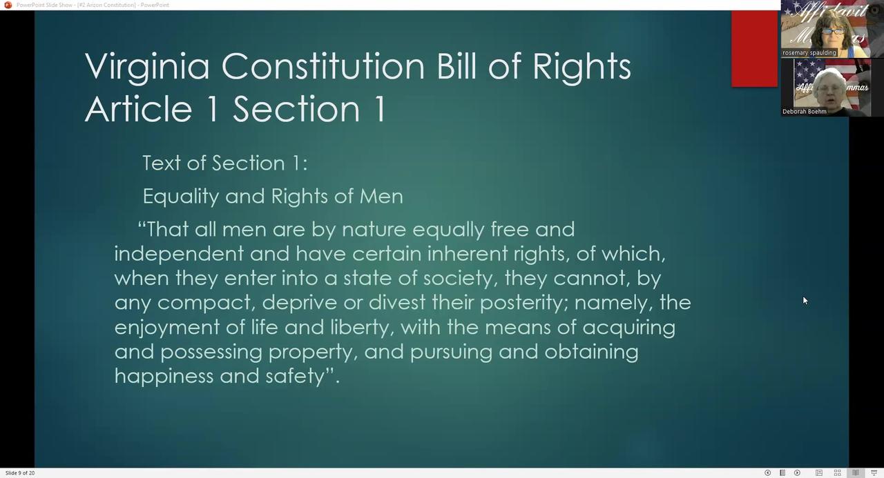 Constitution Bit-by-Bit Arizona Constitution Article 2 Section 2 Bill of Rights