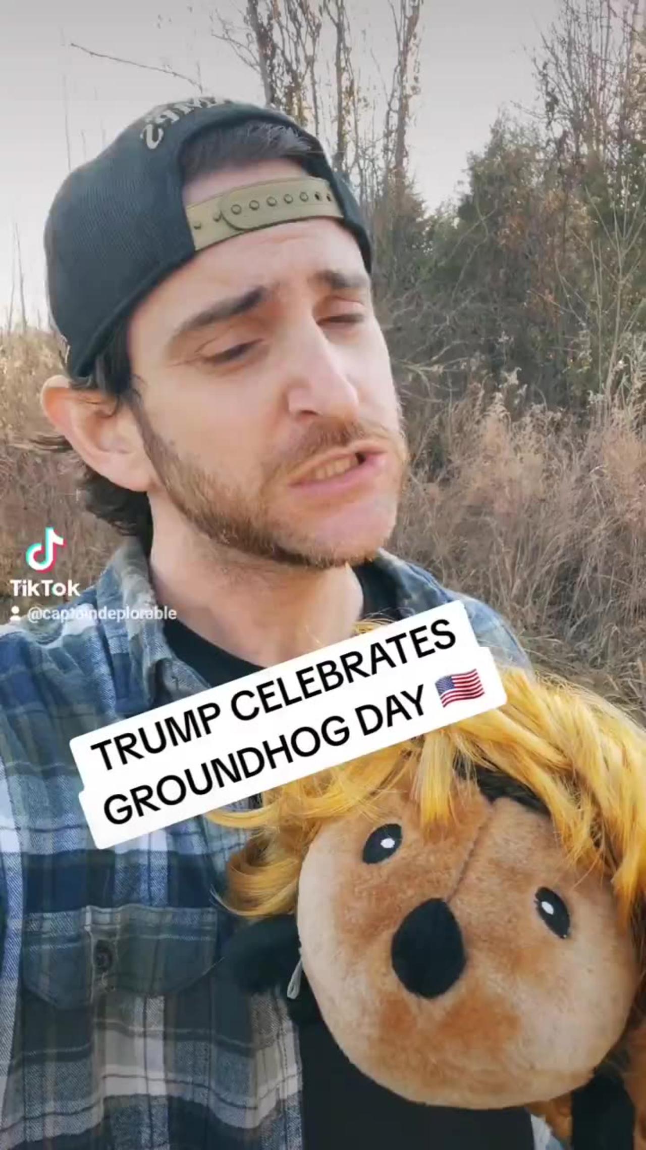 Trump Impersonator Shawn Farash Does Groundhog Day