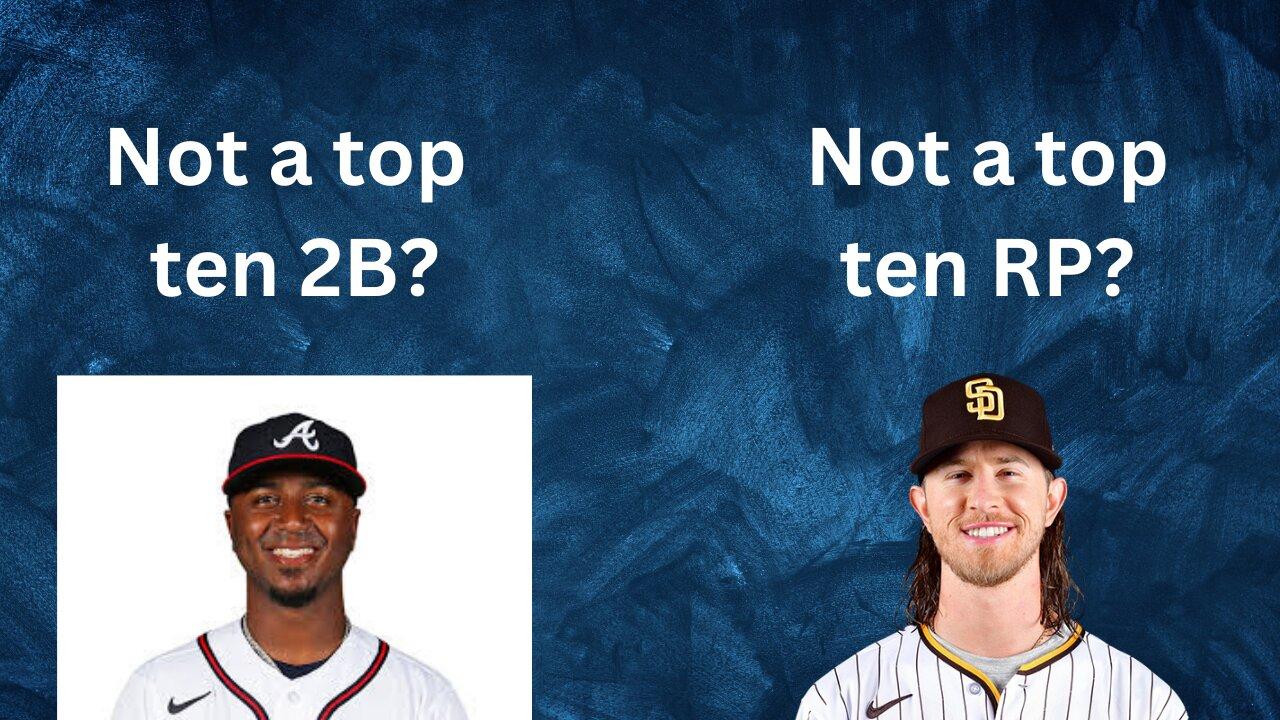Josh Hader not a top 10 RP? Ozzie Albies not a top 10 2B? According to MLB Network...no.