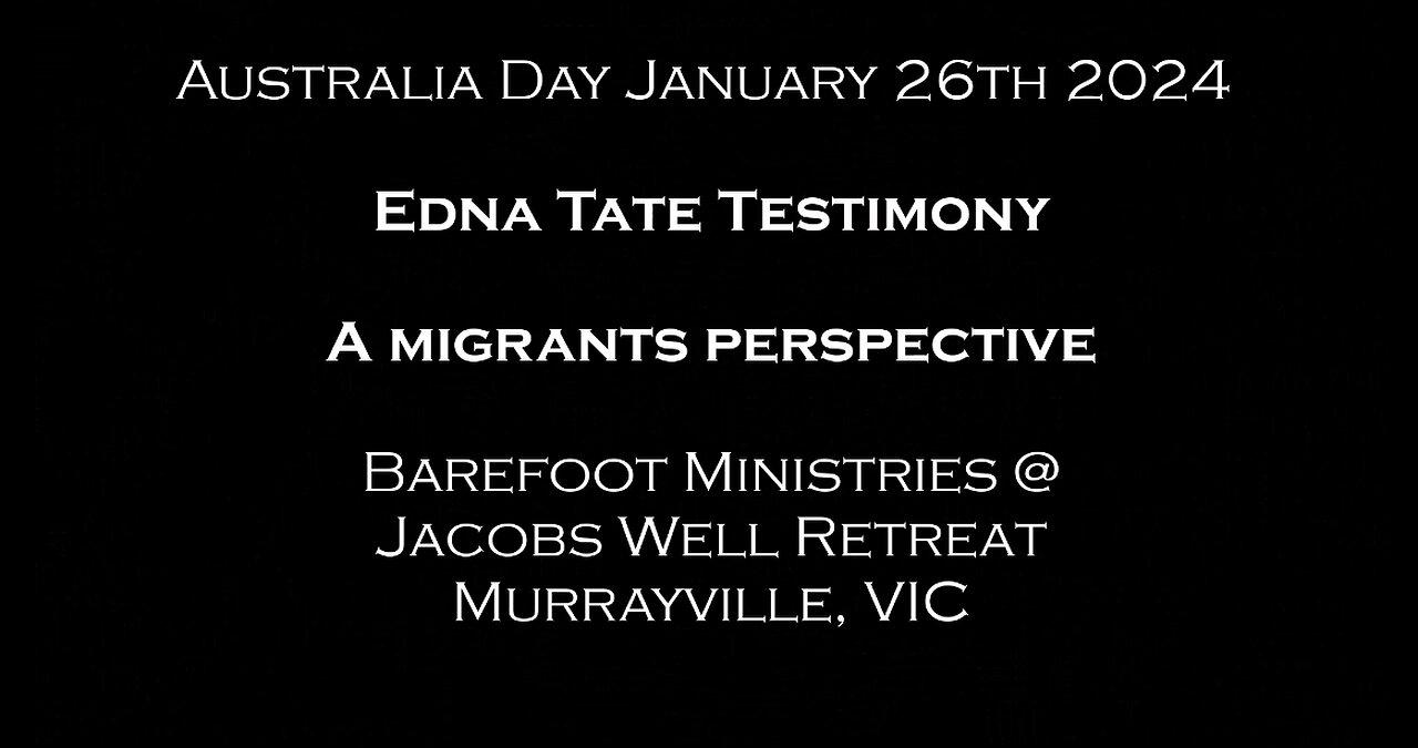2024 Australia Day Testimony - Edna Tate's perspective on becoming an Australian Citizen