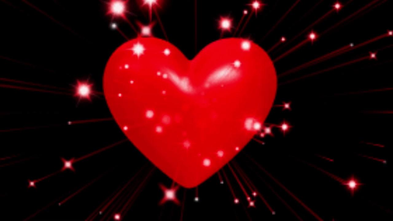 (No Sound) Spinning Heart Digital Art TV/PC Screensaver Background