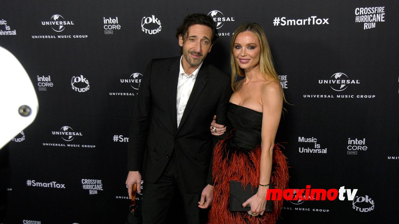 Adrien Brody and Georgina Chapman 'UMG’s 2024 Grammy After Party' Black Carpet