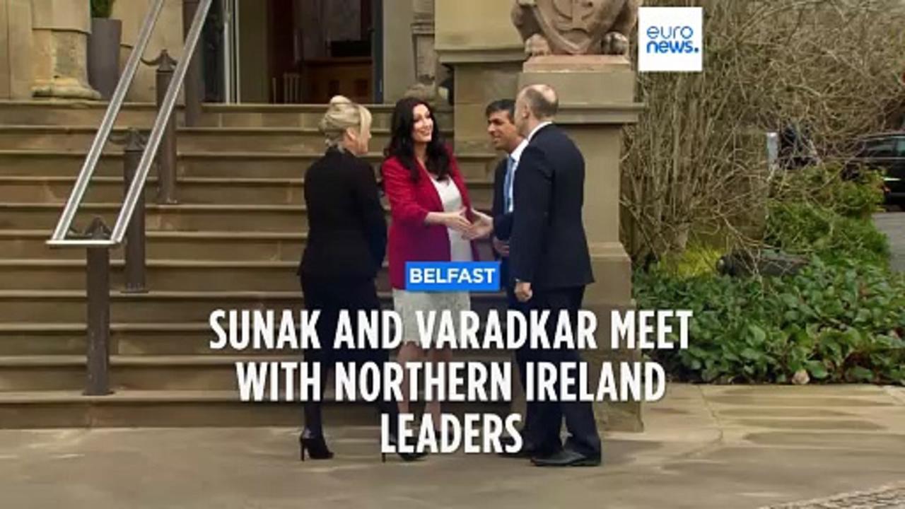 Irish and UK leaders celebrate end of Northern Ireland political deadlock in Belfast