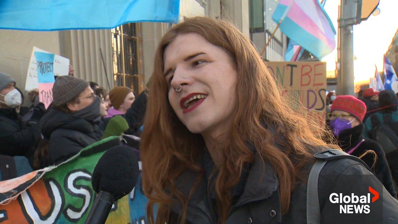 Trans protests: Alberta Premier Danielle Smith “should listen to Canadians, not Tucker Carlson”