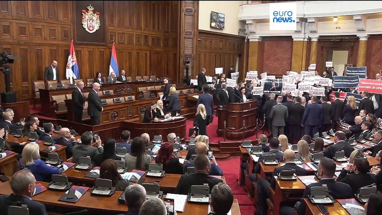 Opposition stages protests as new Serbian parliament inaugurated