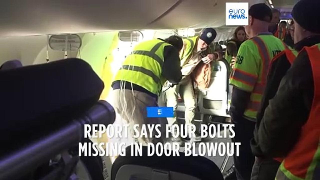 Boeing plane door missing bolts before blowout, says report