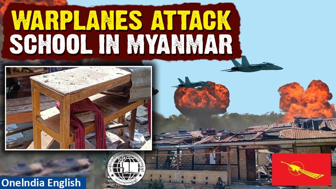 Myanmar School Airstrike: Four children die, many injured after airstrikes hit school | Oneindia