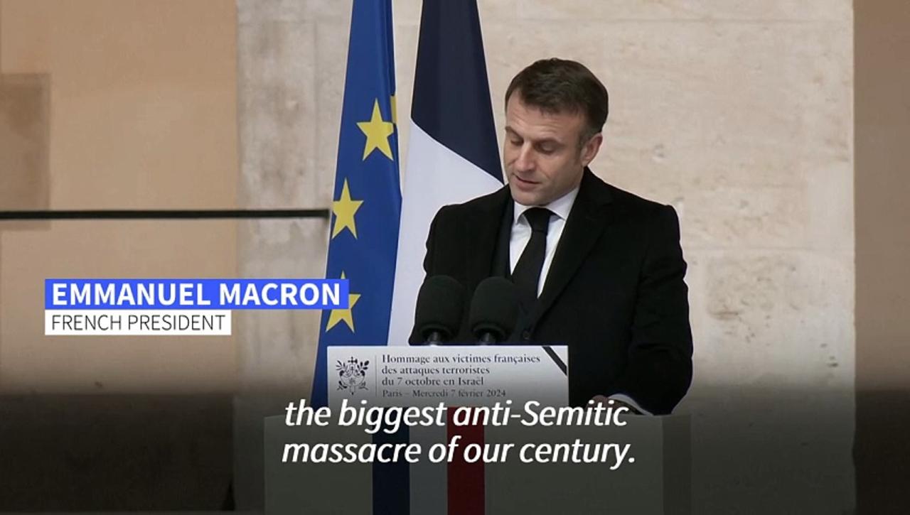 Hamas carried out 'biggest anti-Semitic massacre of our century': Macron
