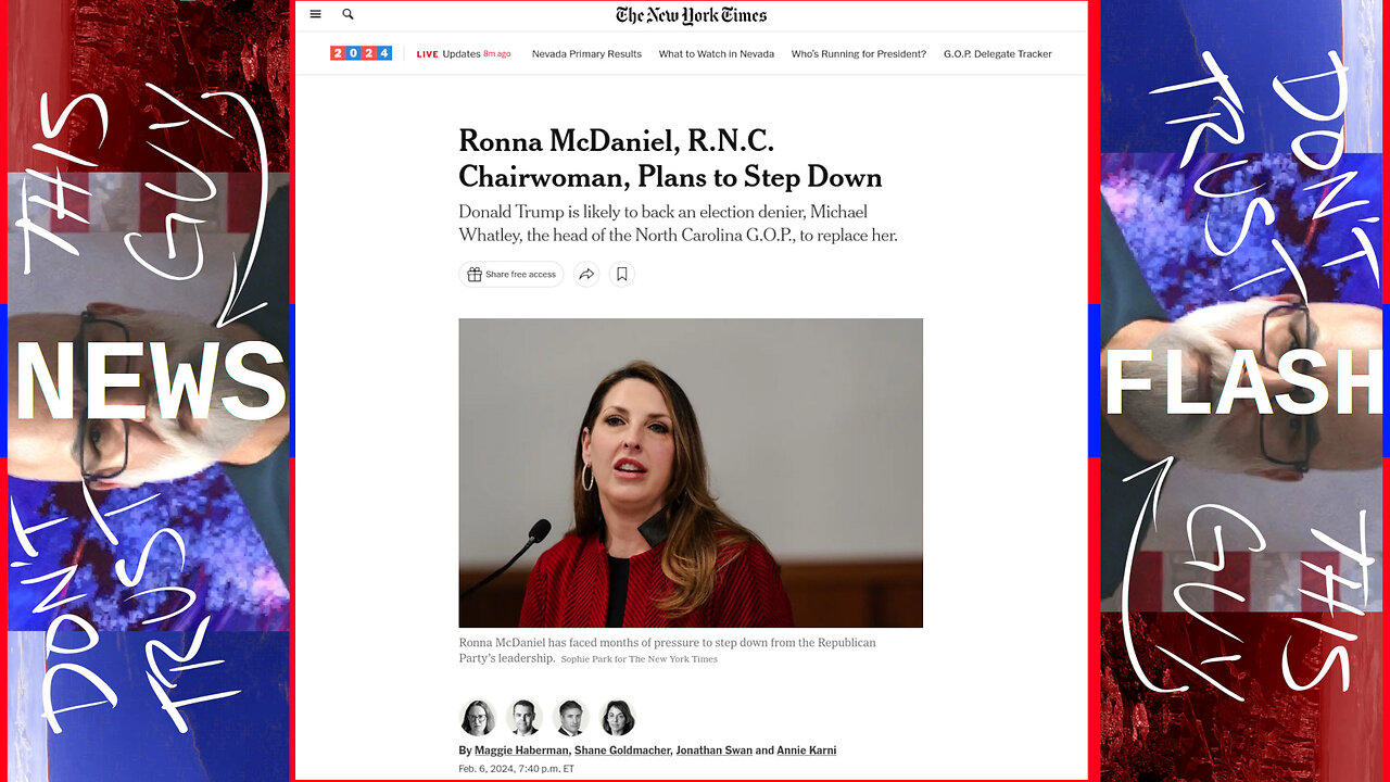 Political Machinations: Ronna McDaniel's Departure and the Rise of Michael Whatley