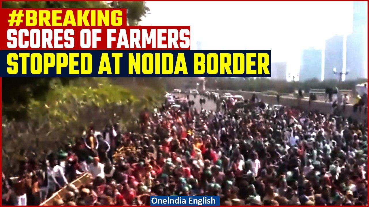 Farmers’ Protest: Farmers marching to the Parliament stopped by Police, climb barricades | Oneindia