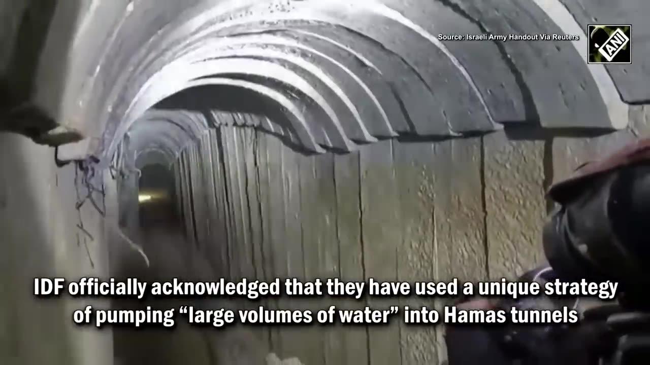 Watch: To eradicate terrorists, the Israeli military floods Gaza's Hamas tunnels with seawater
