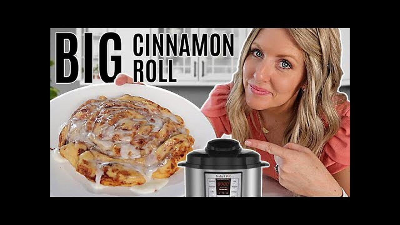 30 Minute Instant Pot GIANT Cinnamon Roll Recipe
