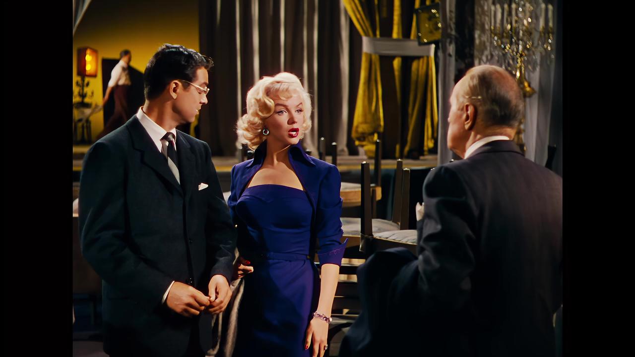 Marilyn Monroe Gentlemen Prefer Blondes 1953 scene remastered 4k