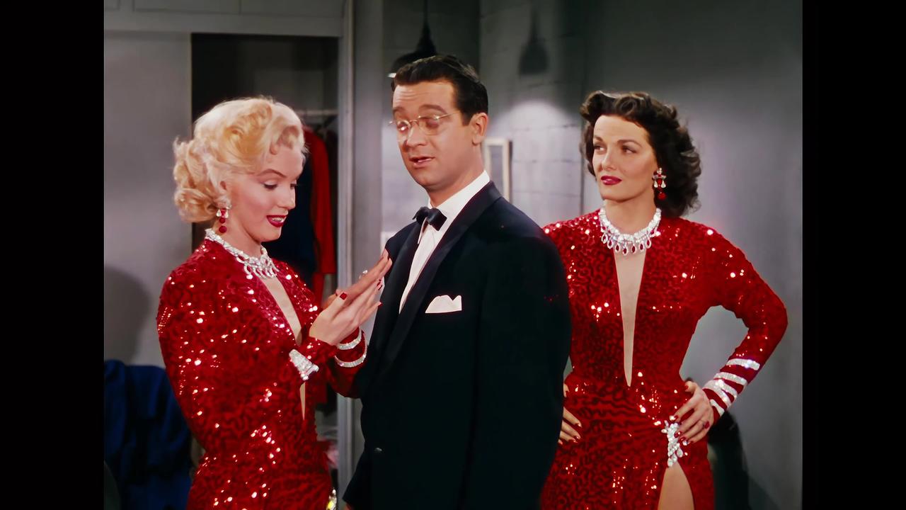 Marilyn Monroe Gentlemen Prefer Blondes 1953 Dressing Room scene remastered 4k