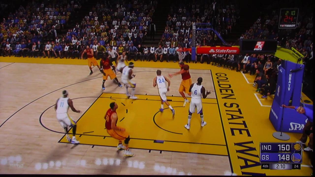 NBA2K: Indiana Pacers vs Golden State Warriors (2OT-Buzzer Beater)